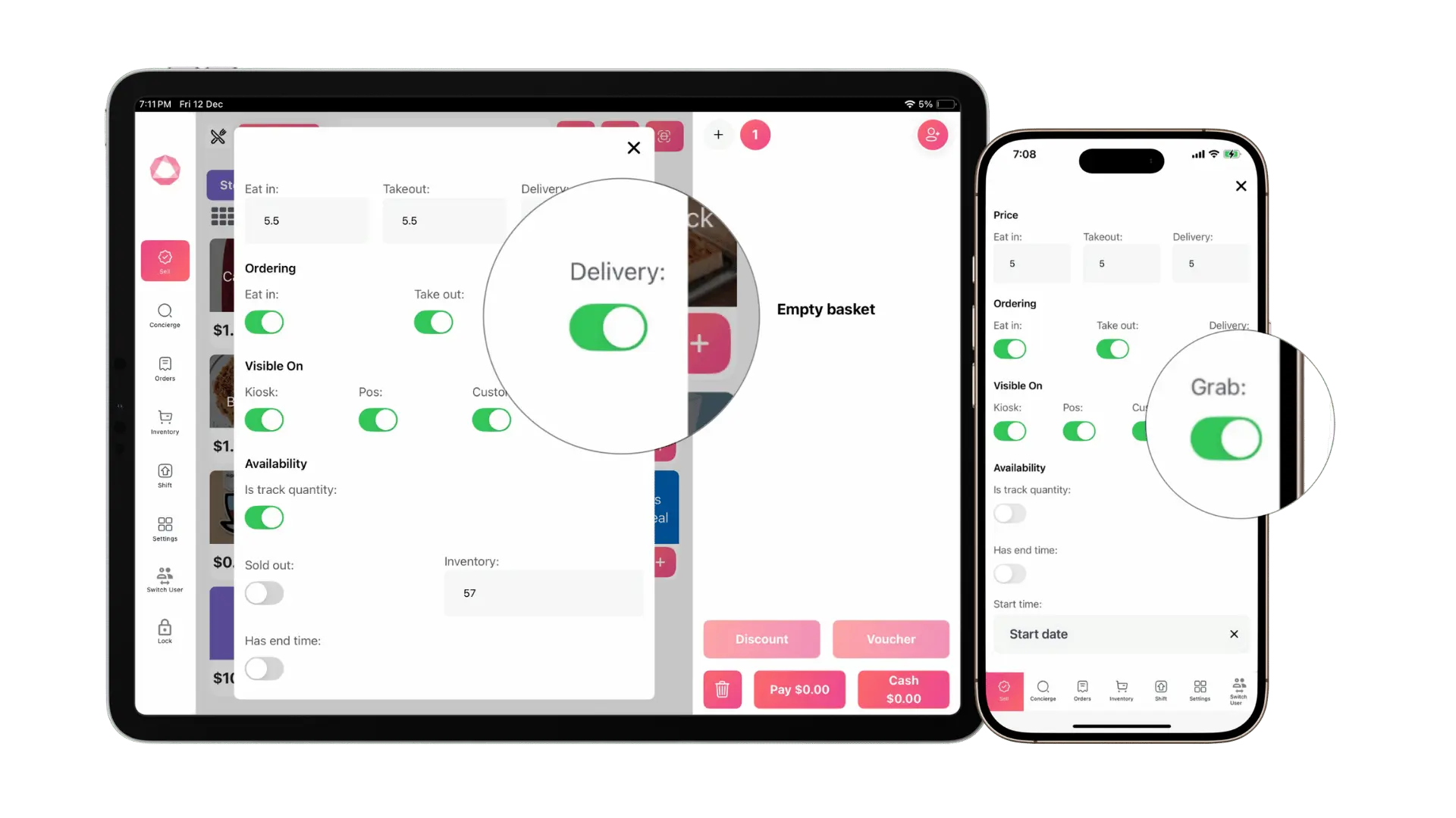 Rewardly CommerceOS integrated with the delivery platform such GrabFood, or FoodPanda consolidate orders from all sources.