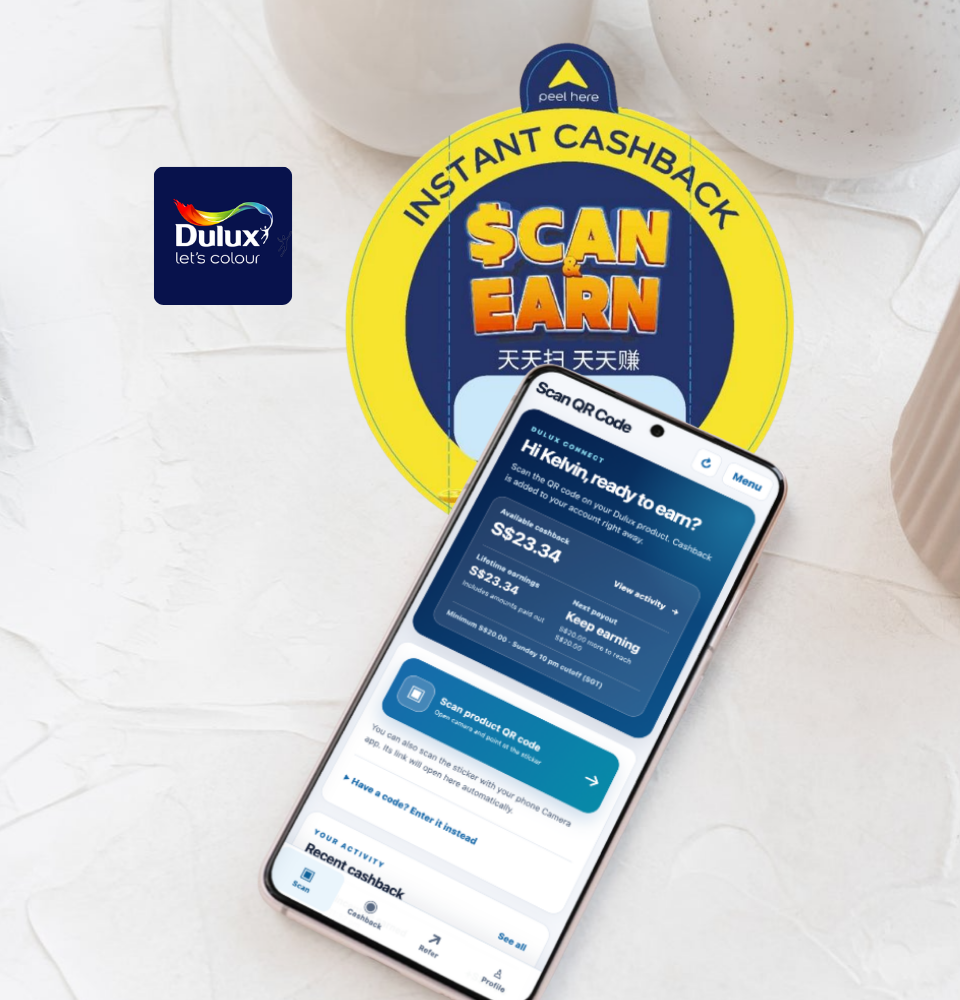 Dulux Scan and Earn instant cashback programme with its mobile customer experience