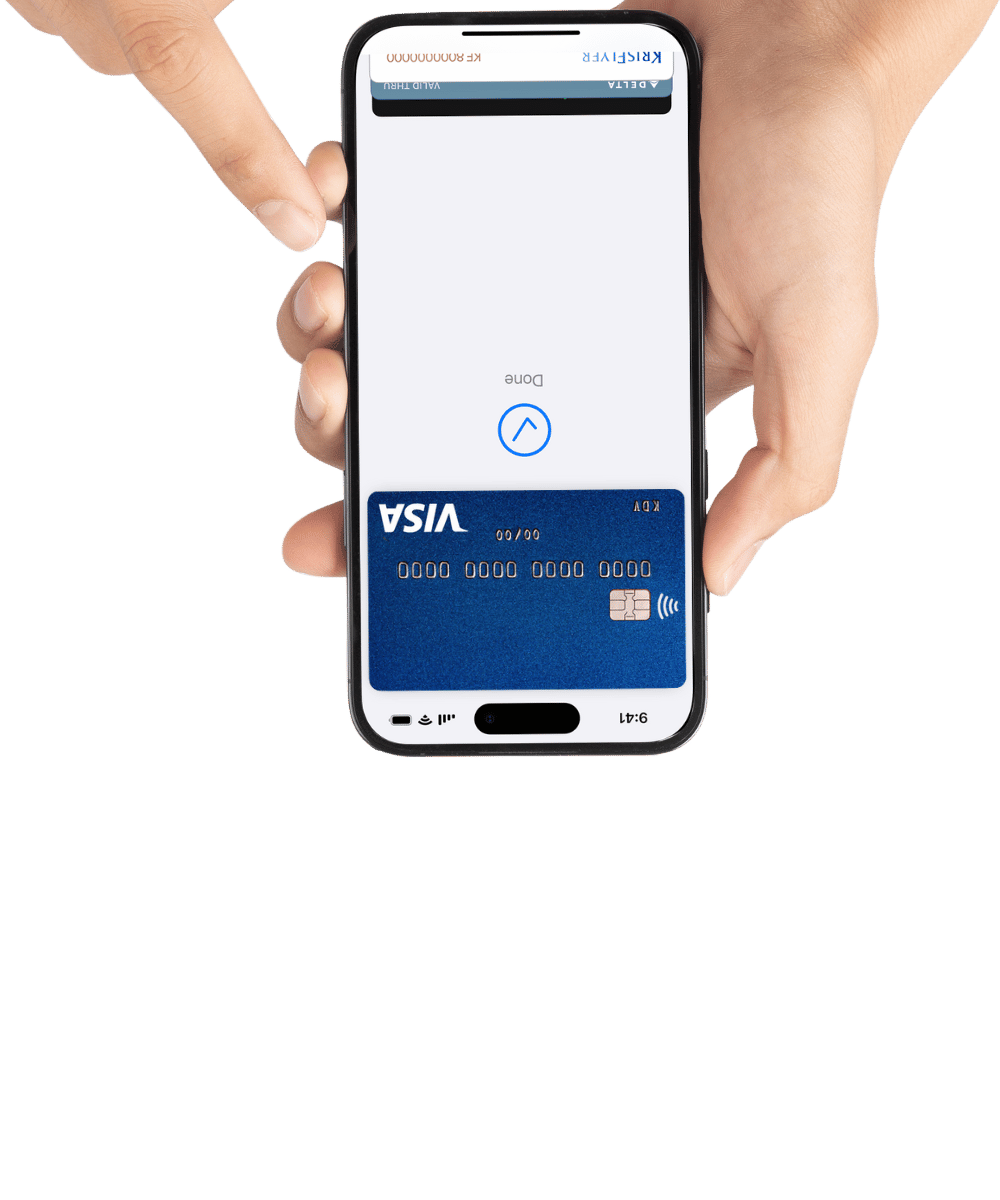 Customer using a mobile wallet for contactless payment