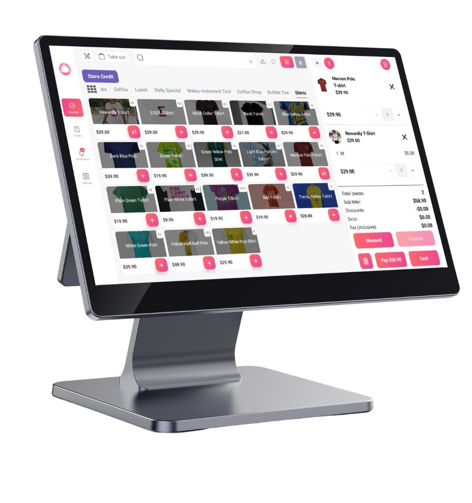 Rewardly POS running on the Swan 1 Pro professional POS terminal